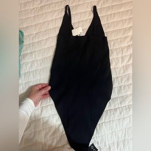 NWT Wishlist black ribbed bodysuit size medium